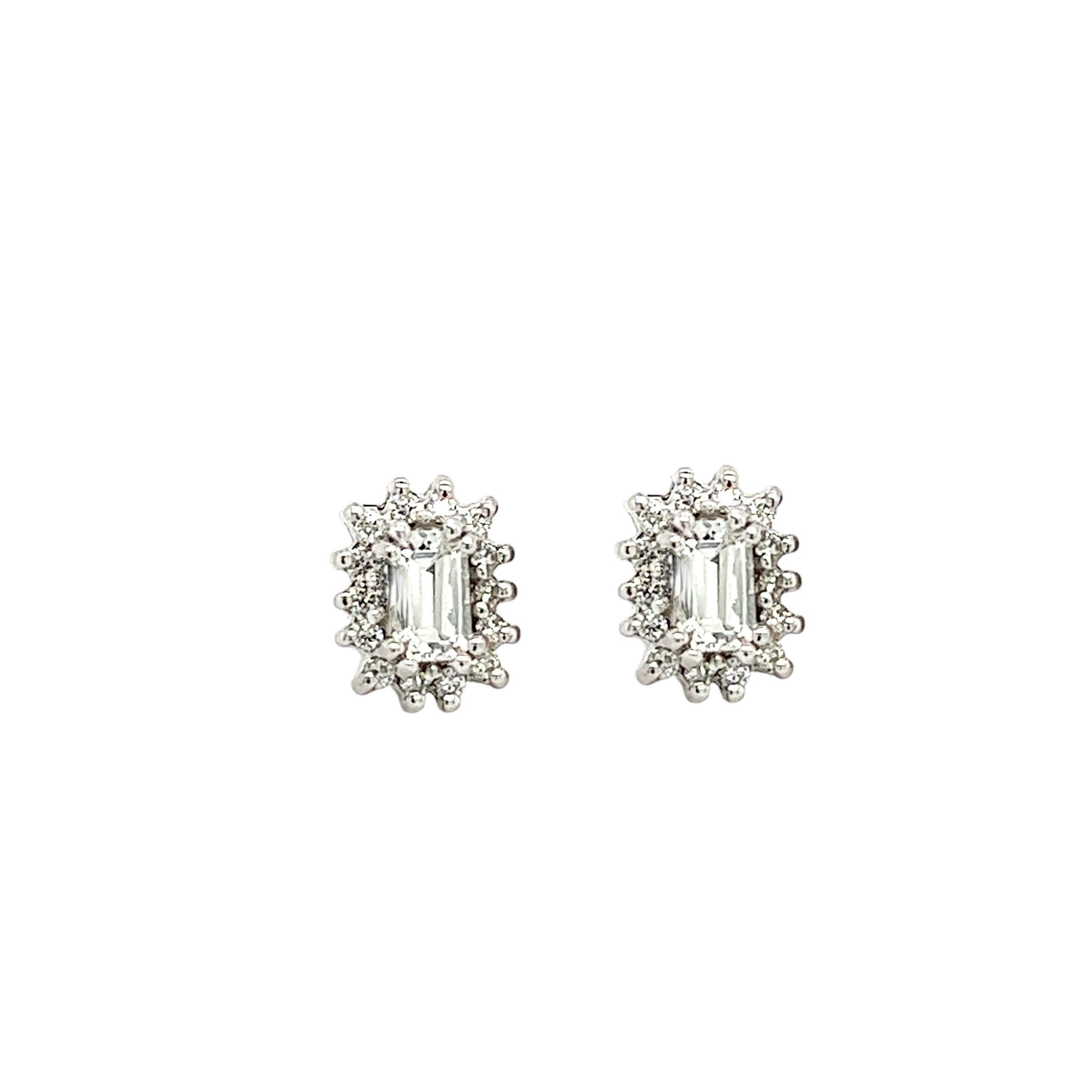 Clous d'oreilles en or 14 carats avec saphir naturel et diamants certifiés TCW 0,94 carat en vente 2