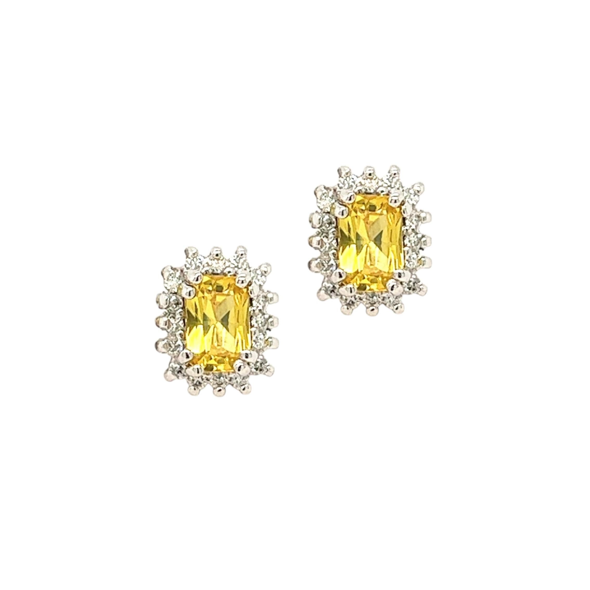 Orecchini con zaffiro naturale e diamante in oro 14k W 1,71 TCW certificati in vendita 9