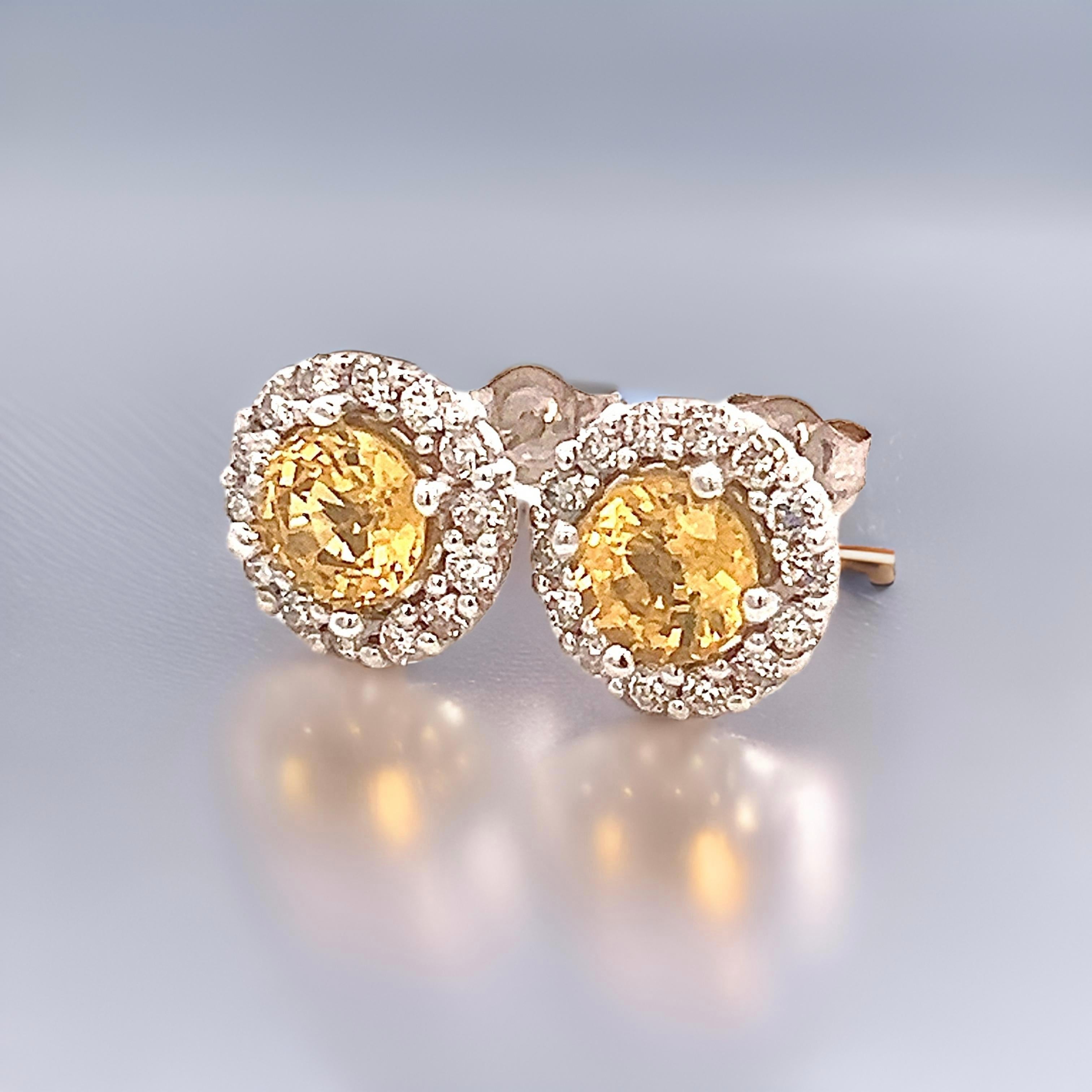 Orecchini con zaffiro naturale e diamante in oro 14k W certificati 2,84 TCW in vendita 2