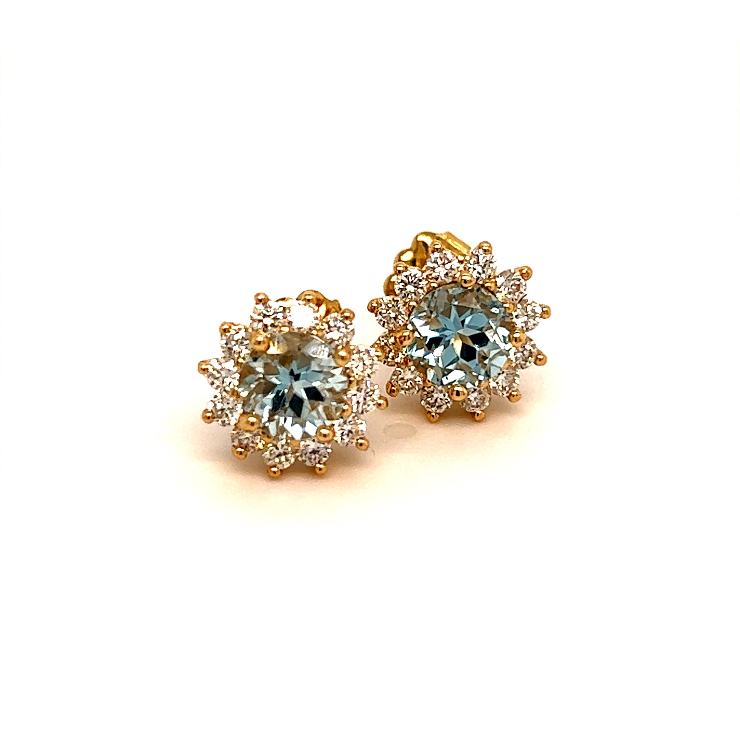 Natural Sapphire Diamond Stud Earrings 14k W Gold 4.98 Tcw Certified For Sale 2