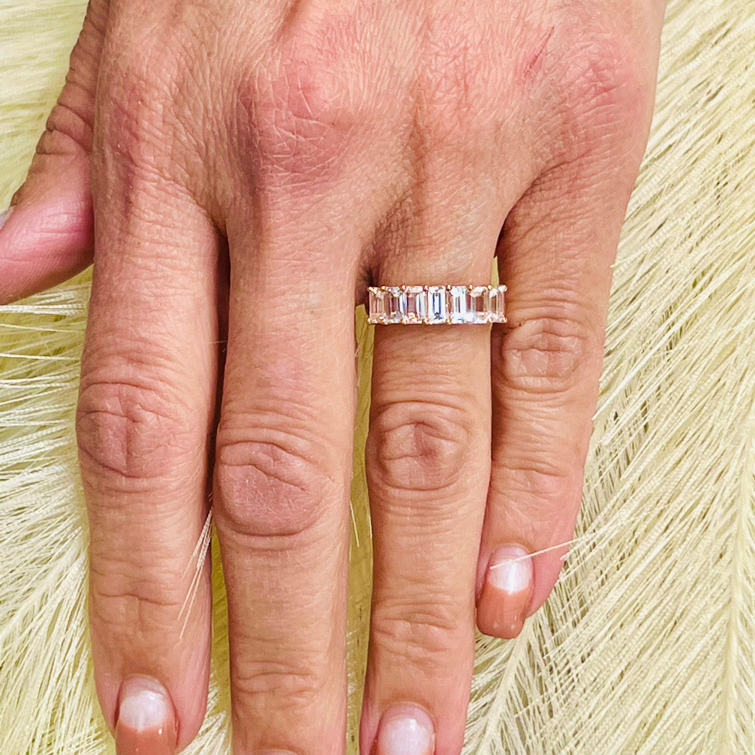 Ring mit natürlichem Saphir Größe 6,5 14k R Gold 3,36 TCW zertifiziert Damen im Angebot