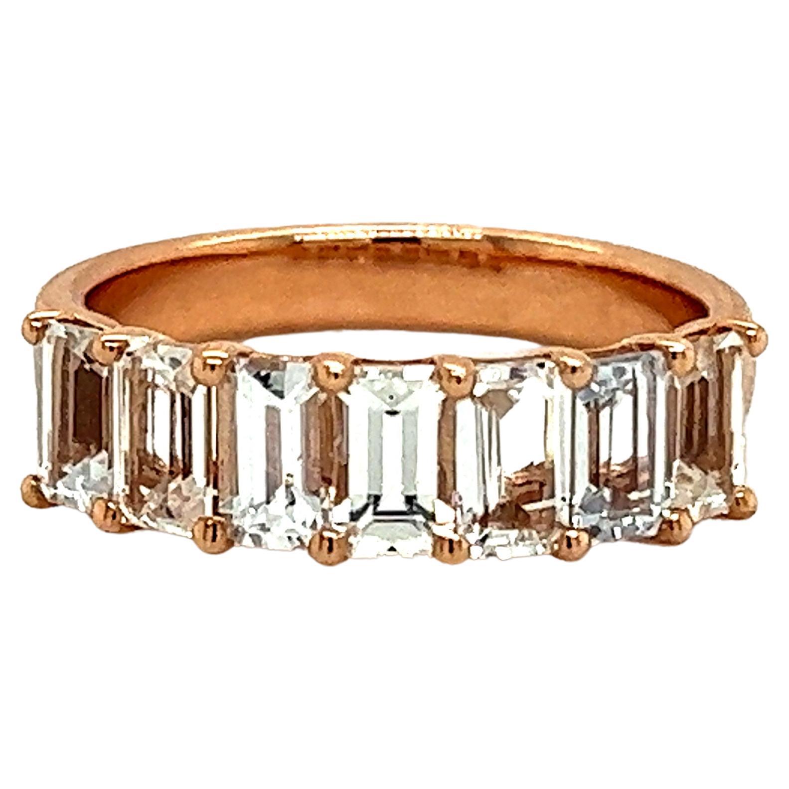 Ring mit natürlichem Saphir Größe 6,5 14k R Gold 3,36 TCW zertifiziert