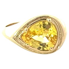 Natural Sapphire Ring Size 7 14k Gold 2.8 Carats Certified