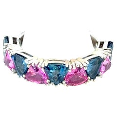 Natural Sapphire Ring Size 7 14k White Gold 0.97 TCW Certified