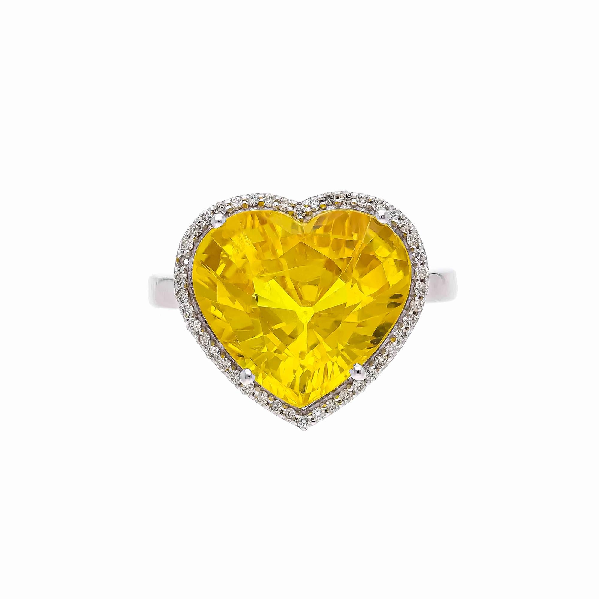 Natürlicher Saphir-Ring mit 0,17 Karat Diamant und Saphir 9,90 Karat in 18 Karat Gold  Damen im Angebot