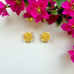 Ohrstecker mit natürlichem Saphir 14k Gelbgold 1,7 TCW zertifiziert