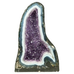 Natural Sculptural Agate Geode in Cathedral Formation with Rare Lace Agate