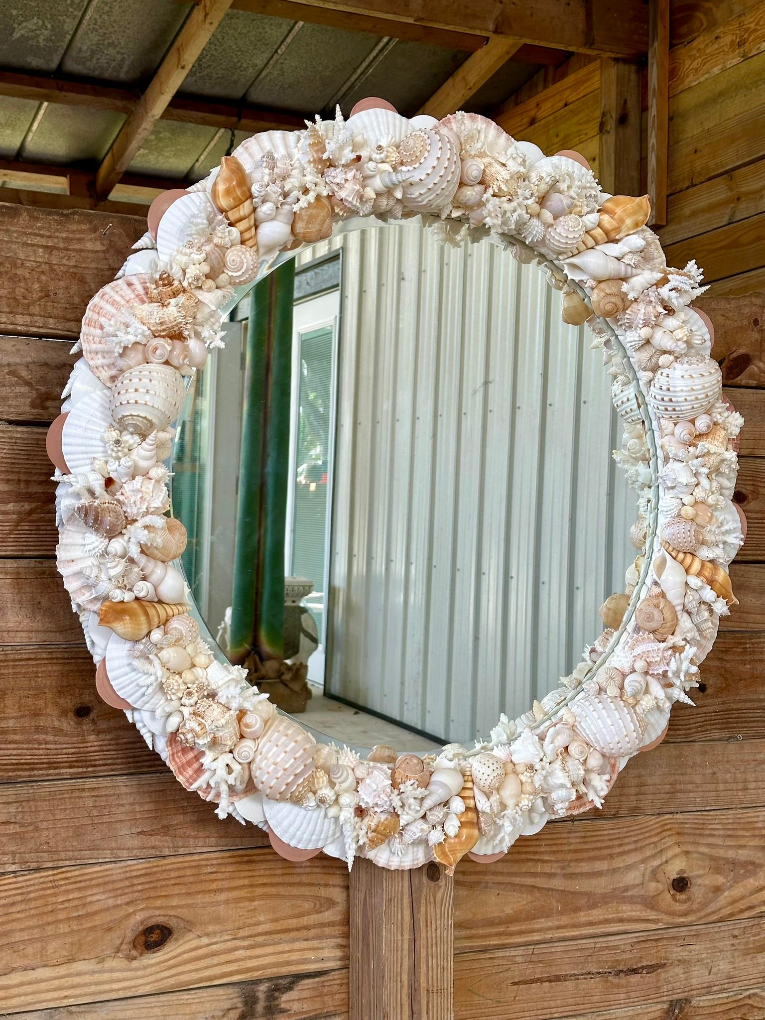 mirror with seashells