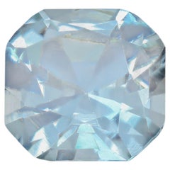 natürlicher Meeresblauer Aquamarin Stein 1,52 Karat Aquamarin Ring Aquamarin Halskette