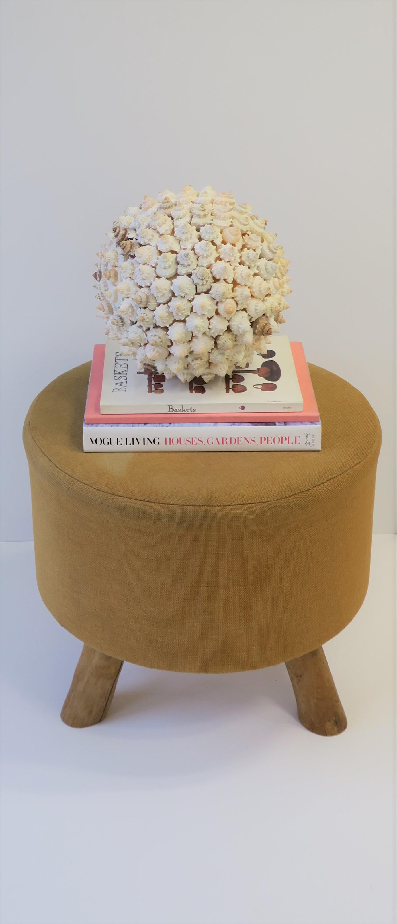 Contemporary Seashell Sphere Ball Sculpture 
