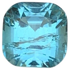 Natural Seafoam Tourmaline 2.00 Carat Cushion Cut Loose Gemstone for Ring
