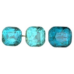 Natural Seafoam - Vivid Blue Tourmaline Cushion Cut Loose Gemstone Parcel 3.94Ct