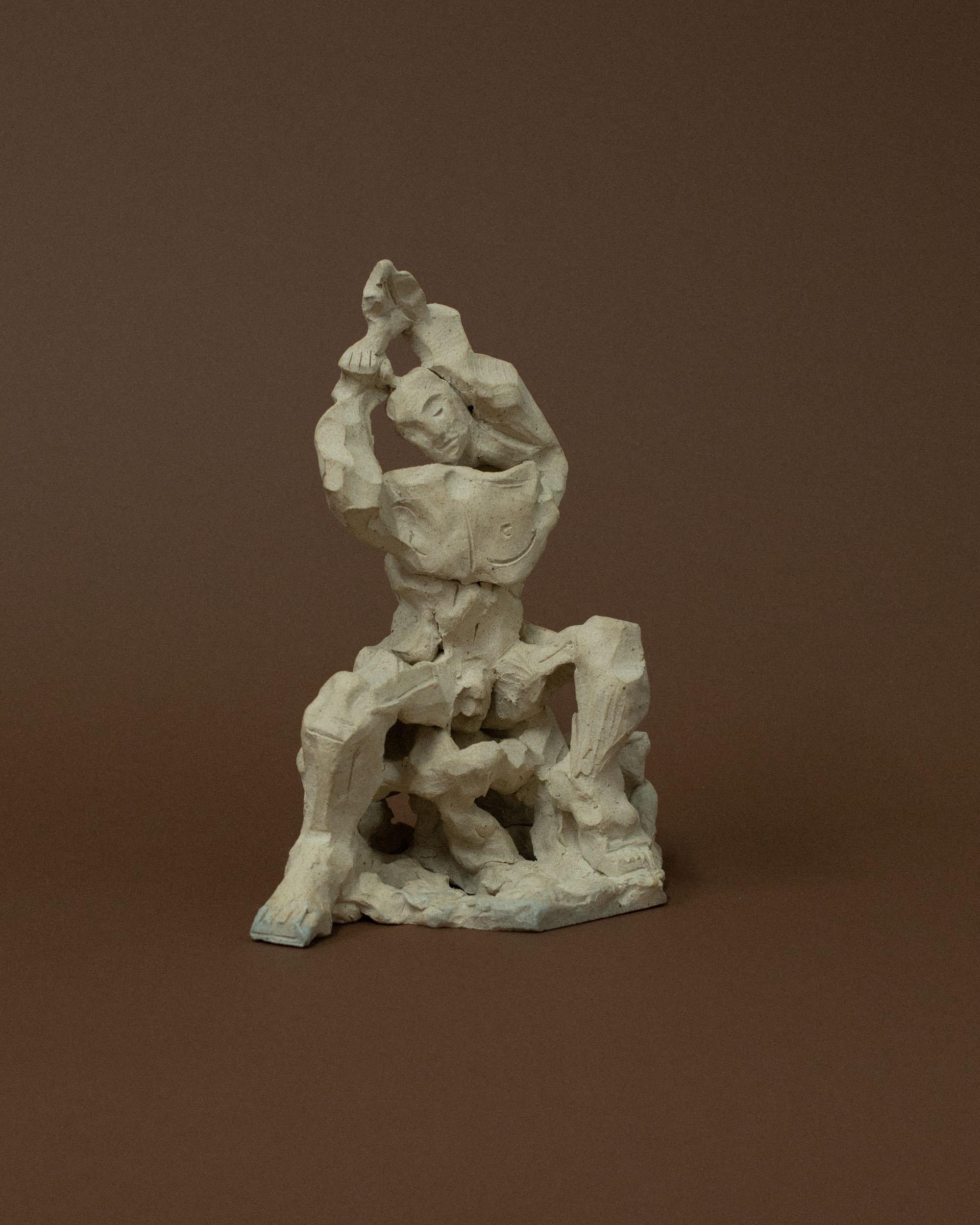 Natural Seated Figure by Common Body For Sale 4