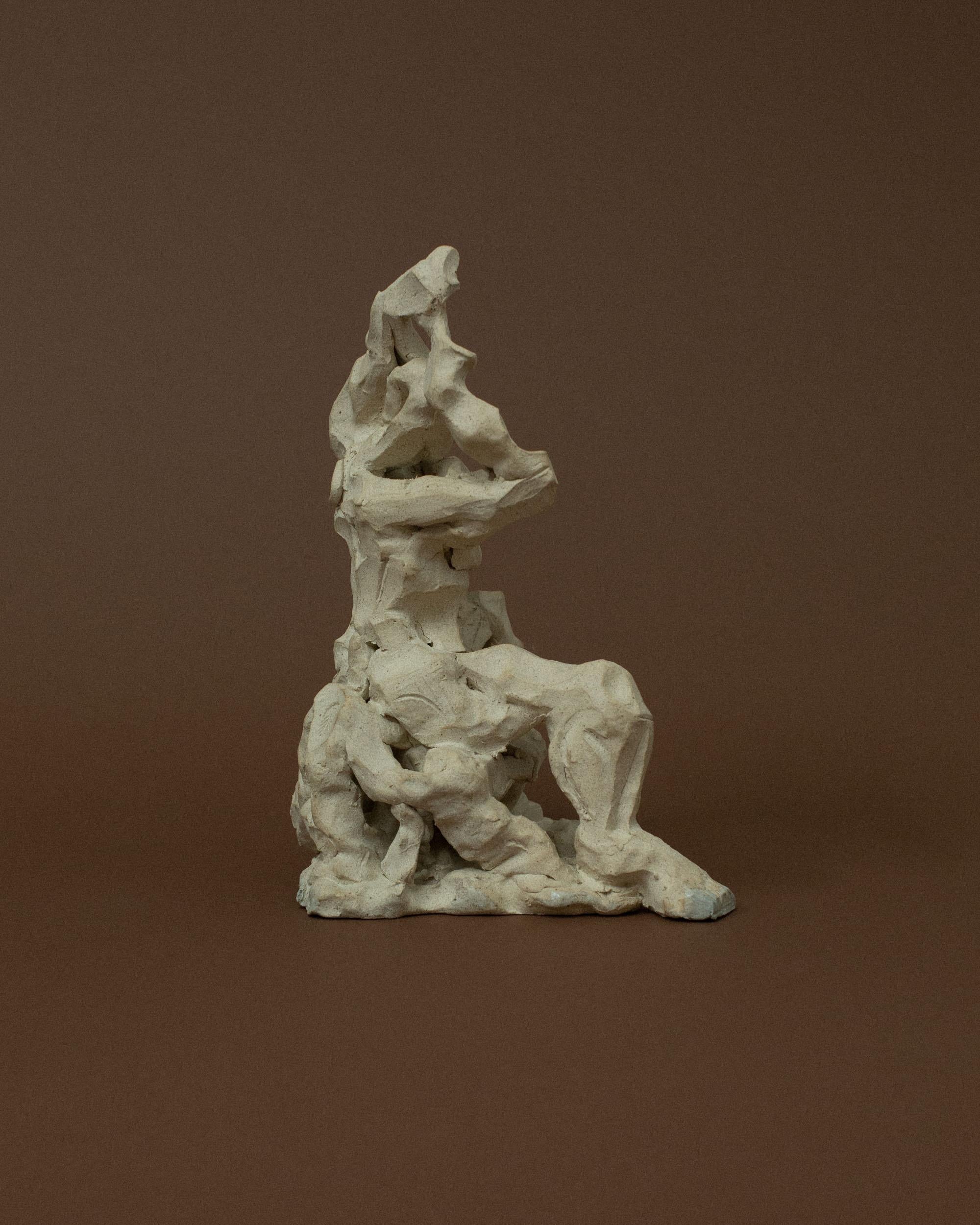 Natural Seated Figure by Common Body For Sale 6