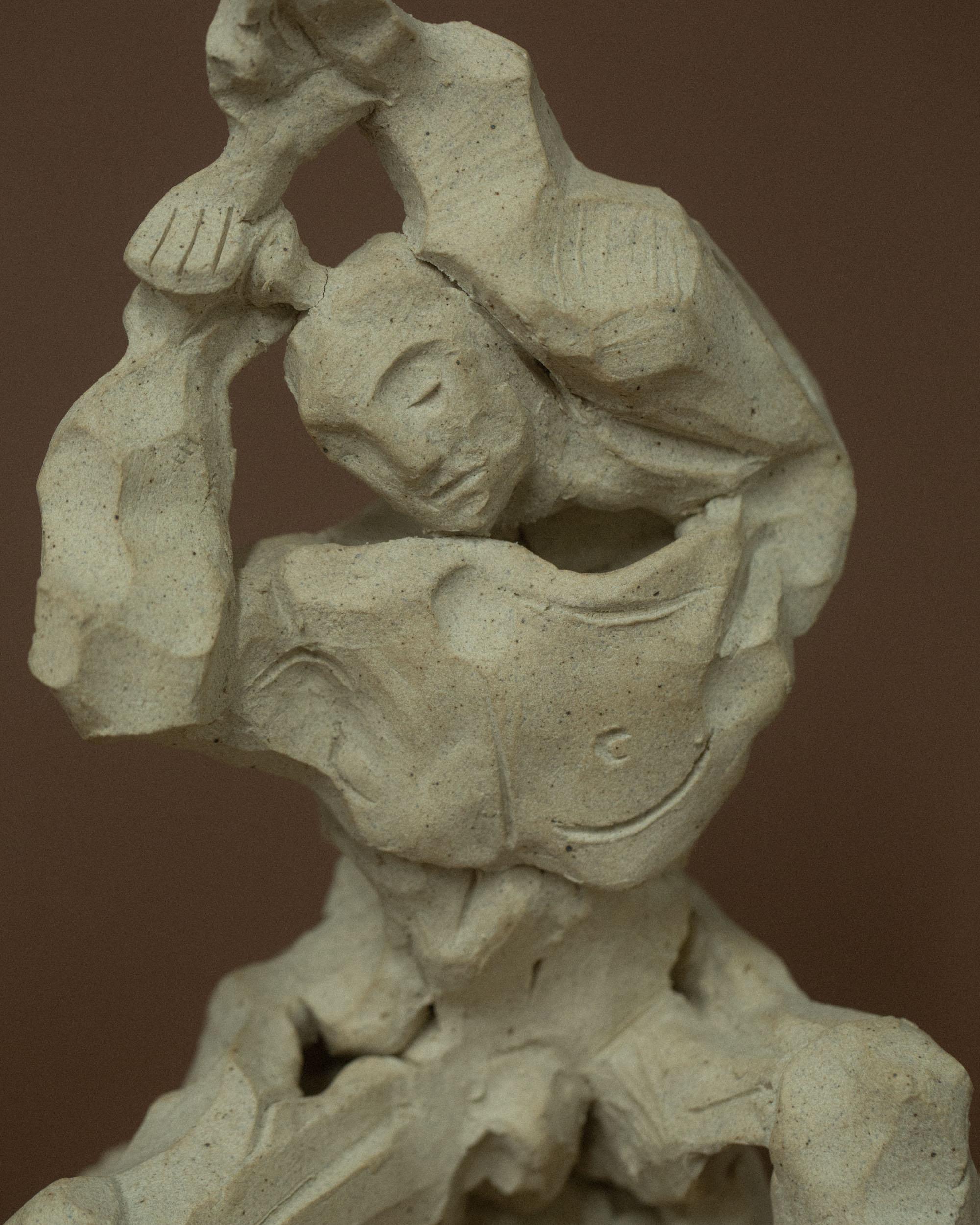 Natural Seated Figure by Common Body For Sale 7