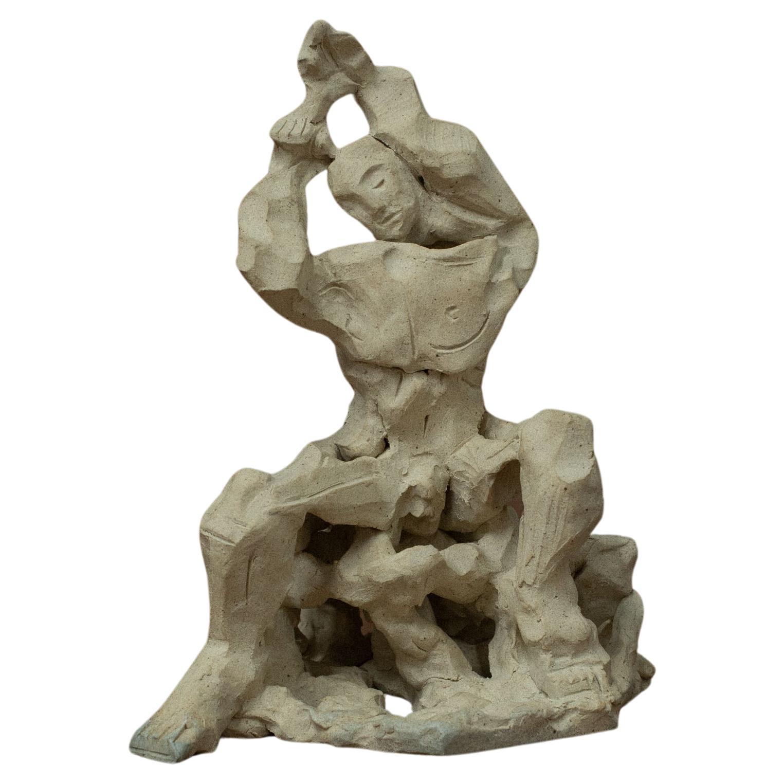 Natural Seated Figure by Common Body For Sale