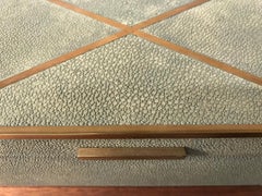 Natural Shagreen Box with Brass Inlay