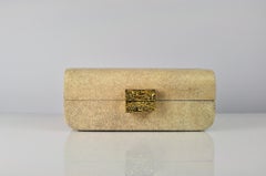 Natural Shagreen Box with Cast Brass Handle by Ginger Brown