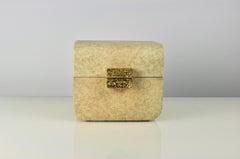Shagreen Box with Cast Brass Handle by Ginger Brown