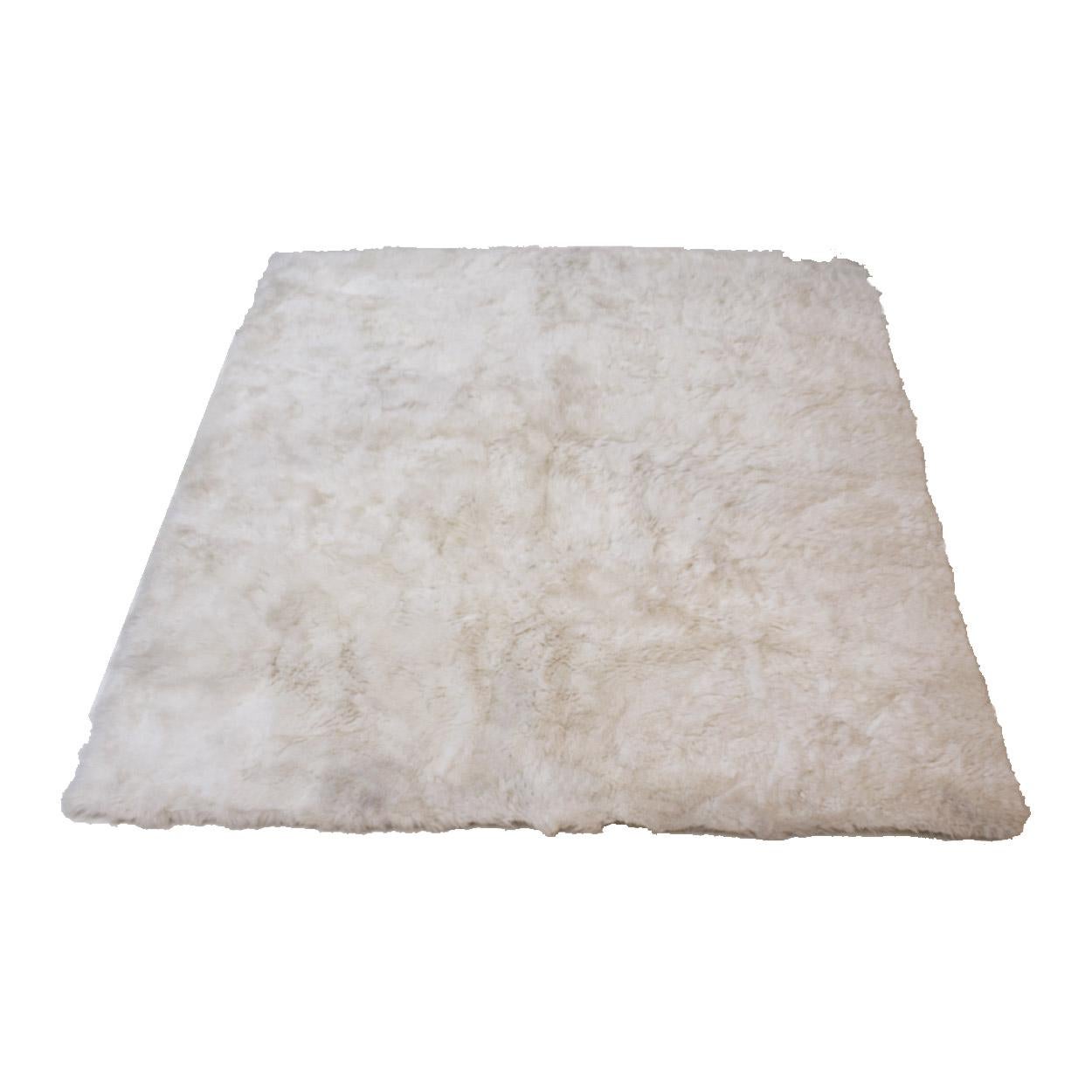 Contemporary Natural Sheep Hair Rug For Sale