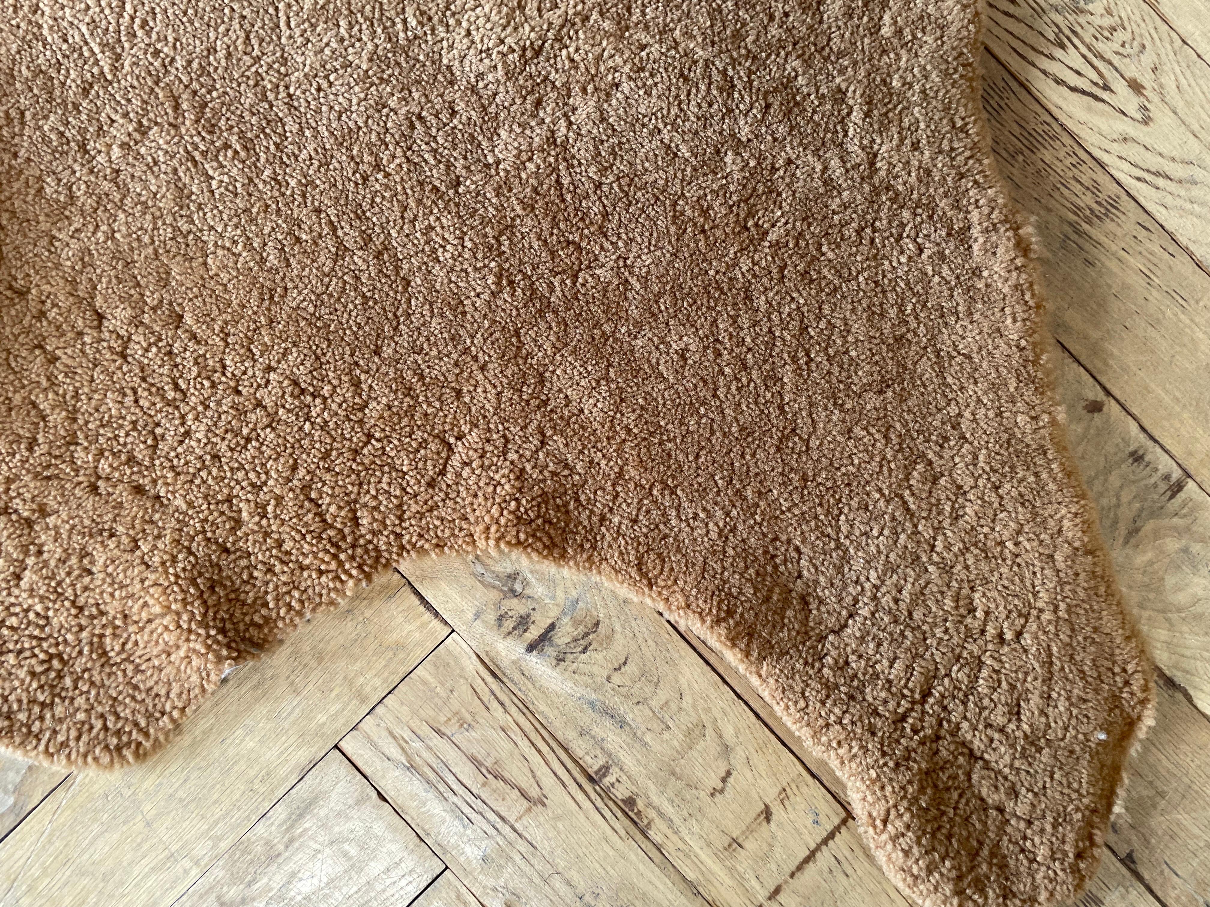 Natural Sheepskin Rug or Throw in Chocolate Brown Color In Good Condition In Brea, CA