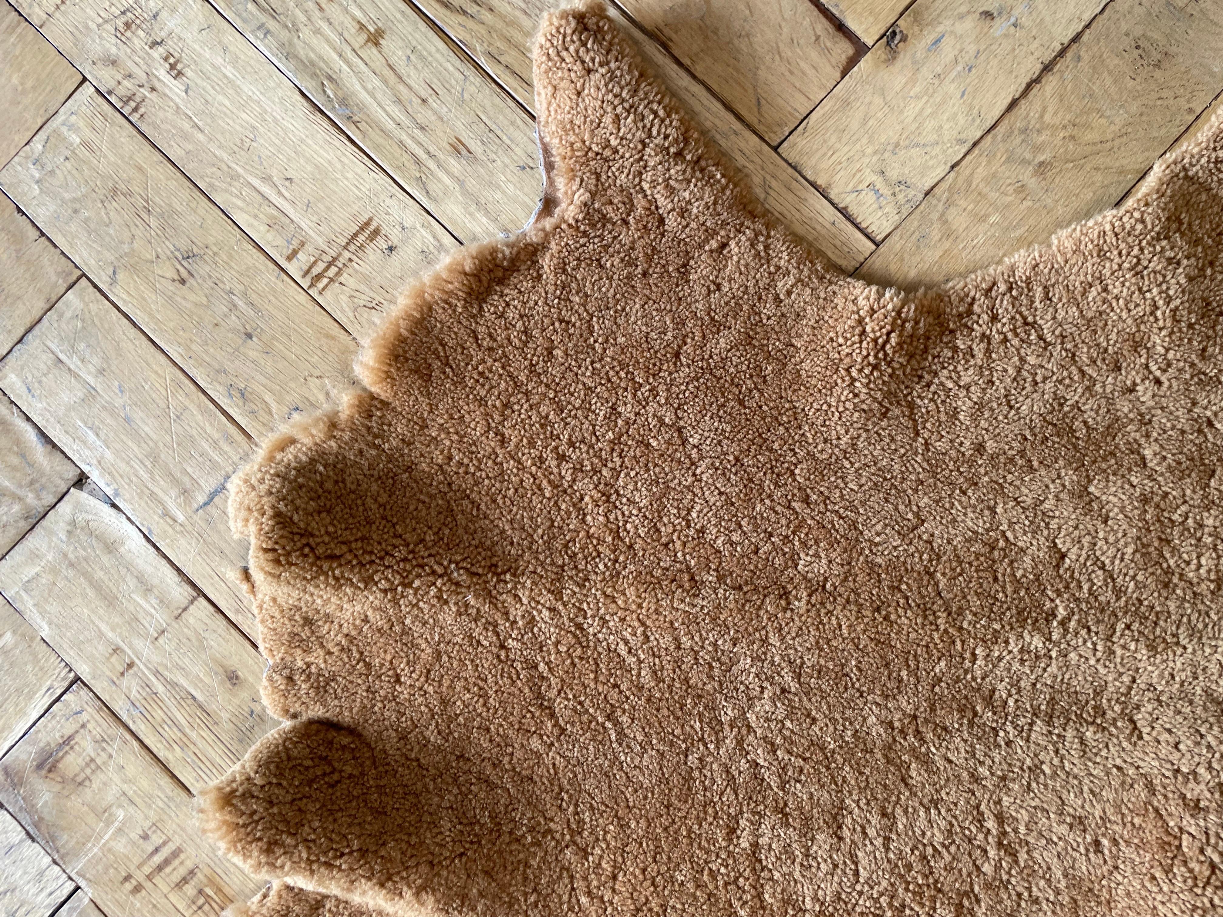 Natural Sheepskin Rug or Throw in Chocolate Brown Color 1