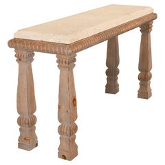 Natural Shell Stone Console Table by Kreiss Furniture