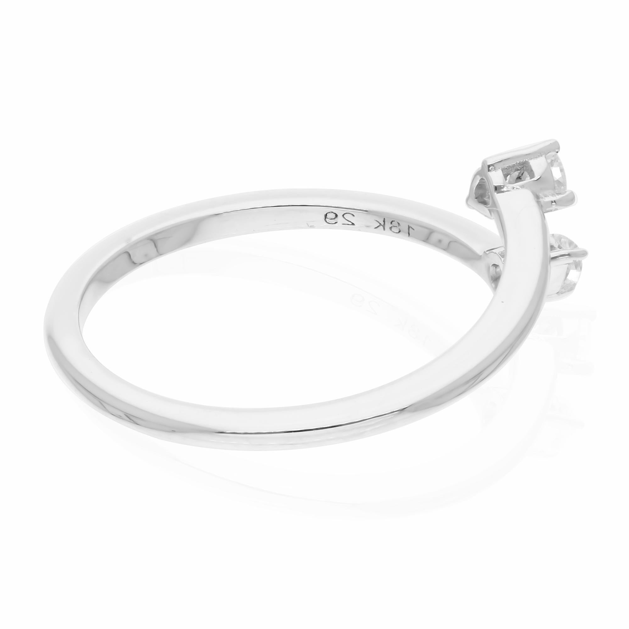 Natural SI Clarity HI Color Pear Diamond Ring 18 Karat White Gold Fine Jewelry In New Condition For Sale In Diera, Dubai
