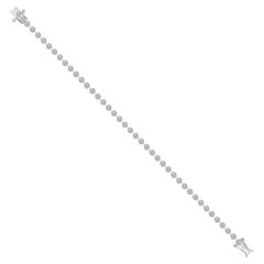 Natural SI/H 2.4 Carat Diamond Tennis Bracelet 14 Karat White Gold