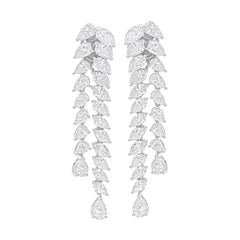 Diamante naturale SI/H da 4,5 carati Doppio Orecchino a Penzoloni in Oro 14k Gioielli di pregio