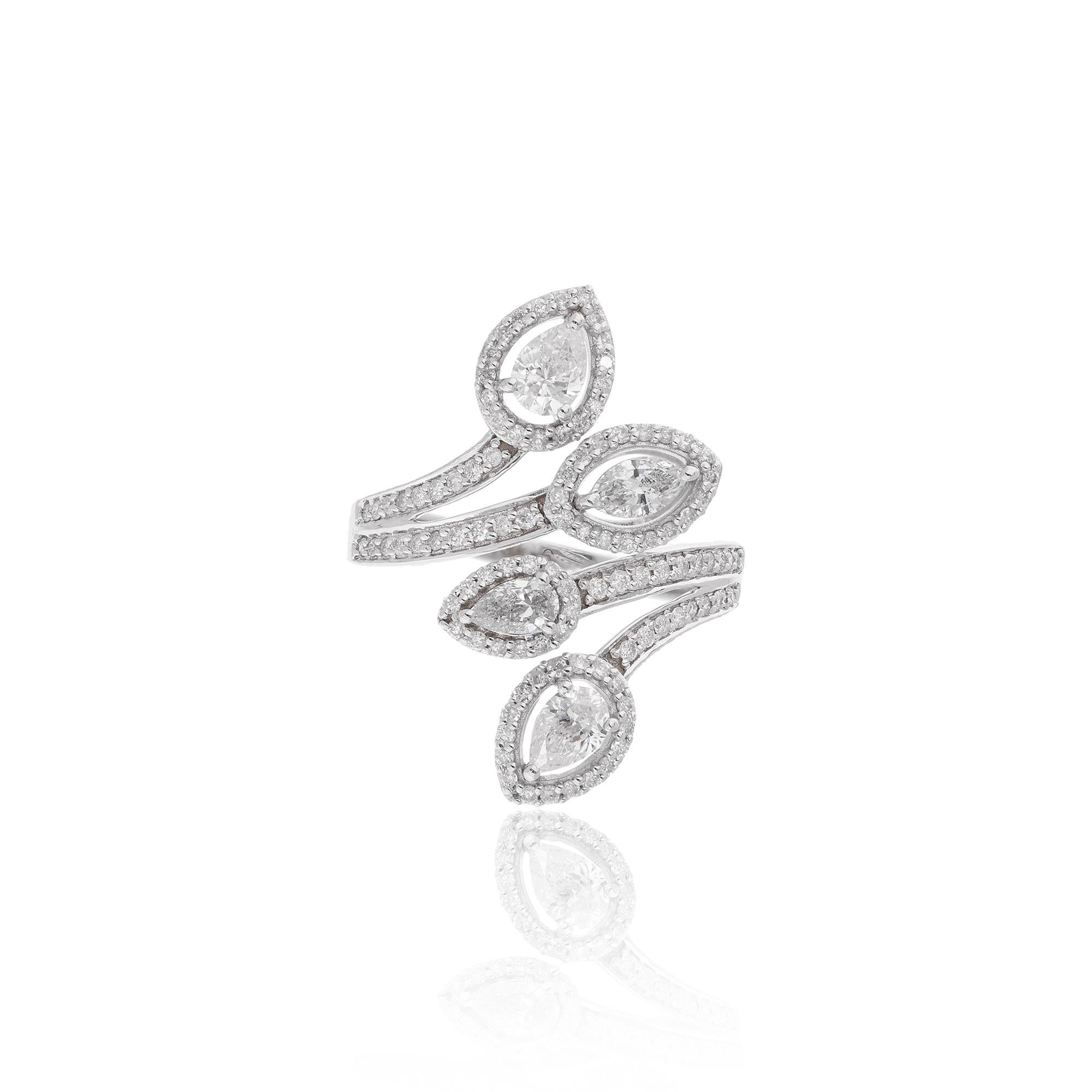 in vendita:  Anello da cocktail con diamante naturale SI/H Oro bianco 18 carati Gioielli di pregio 7