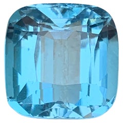 Natural Sky Blue Swiss Topaz 17.34Ct Cushion Cut Loose Gemstone for Ring-Pendant