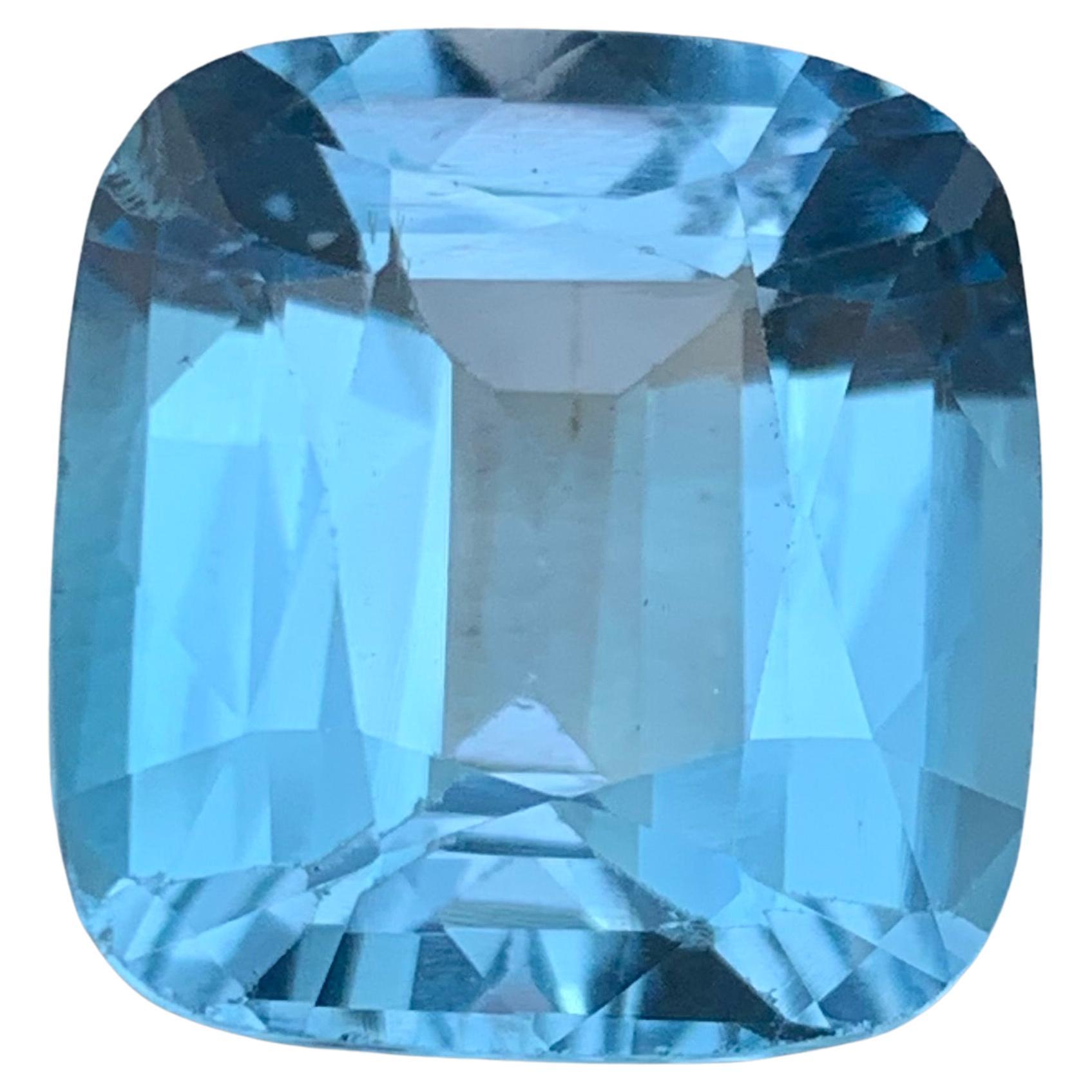 Nature Sky Blue Swiss Topaz 19.55Ct Cushion Cut Loose Gemstone for Ring-Pendant