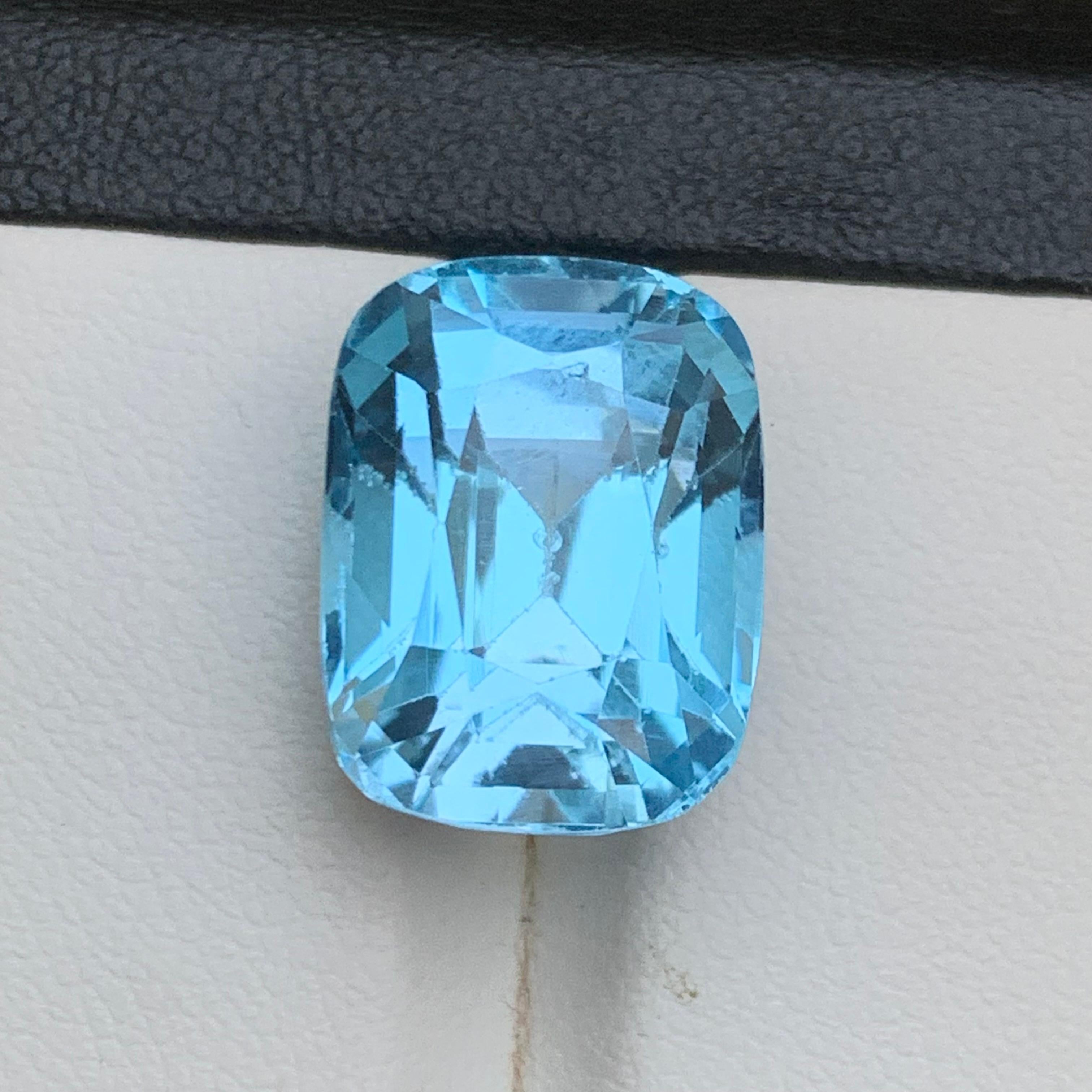 Nature Sky Blue Swiss Topaz 19.86Ct Cushion Cut Loose Gemstone for Ring-Pendant en vente 6