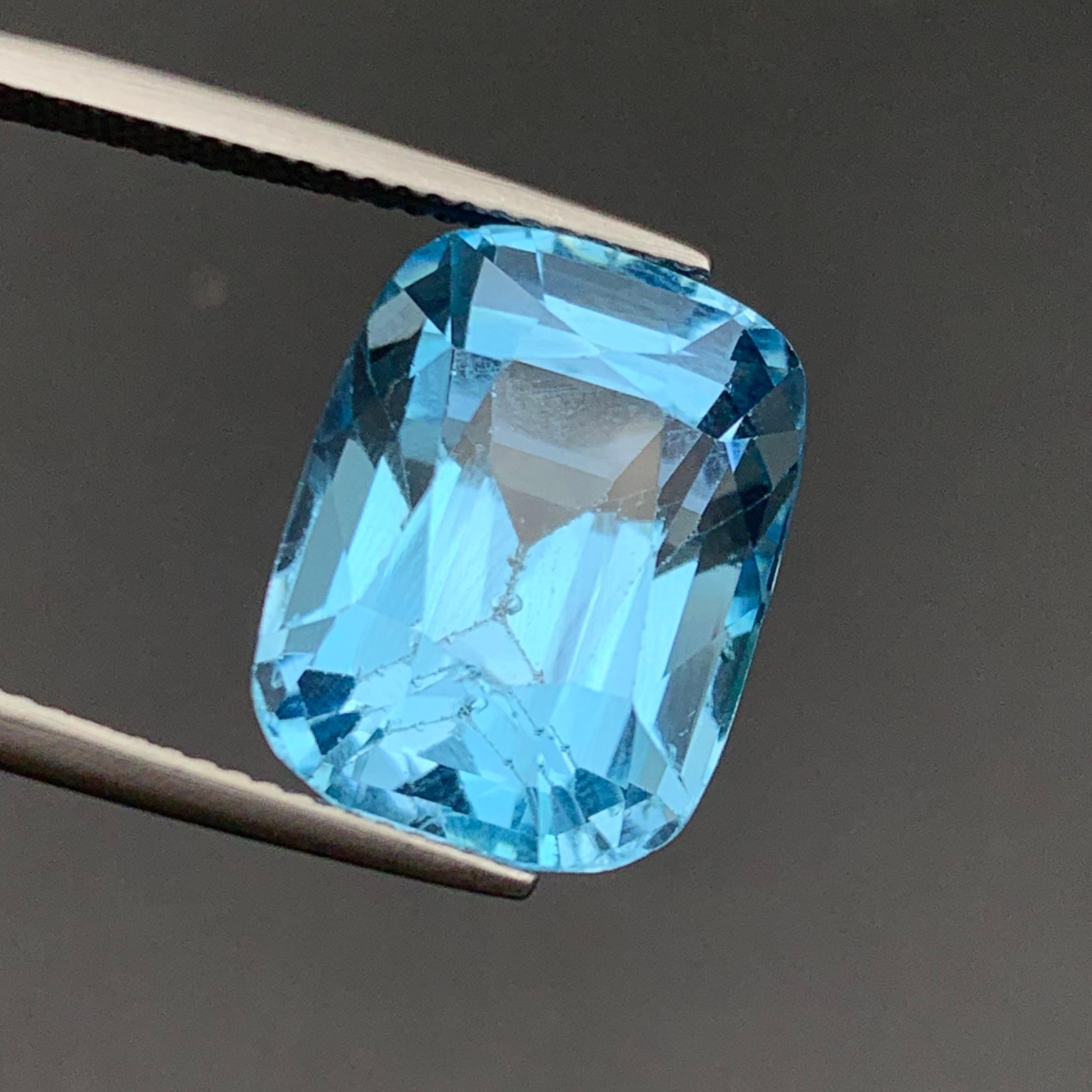 Nature Sky Blue Swiss Topaz 19.86Ct Cushion Cut Loose Gemstone for Ring-Pendant en vente 2