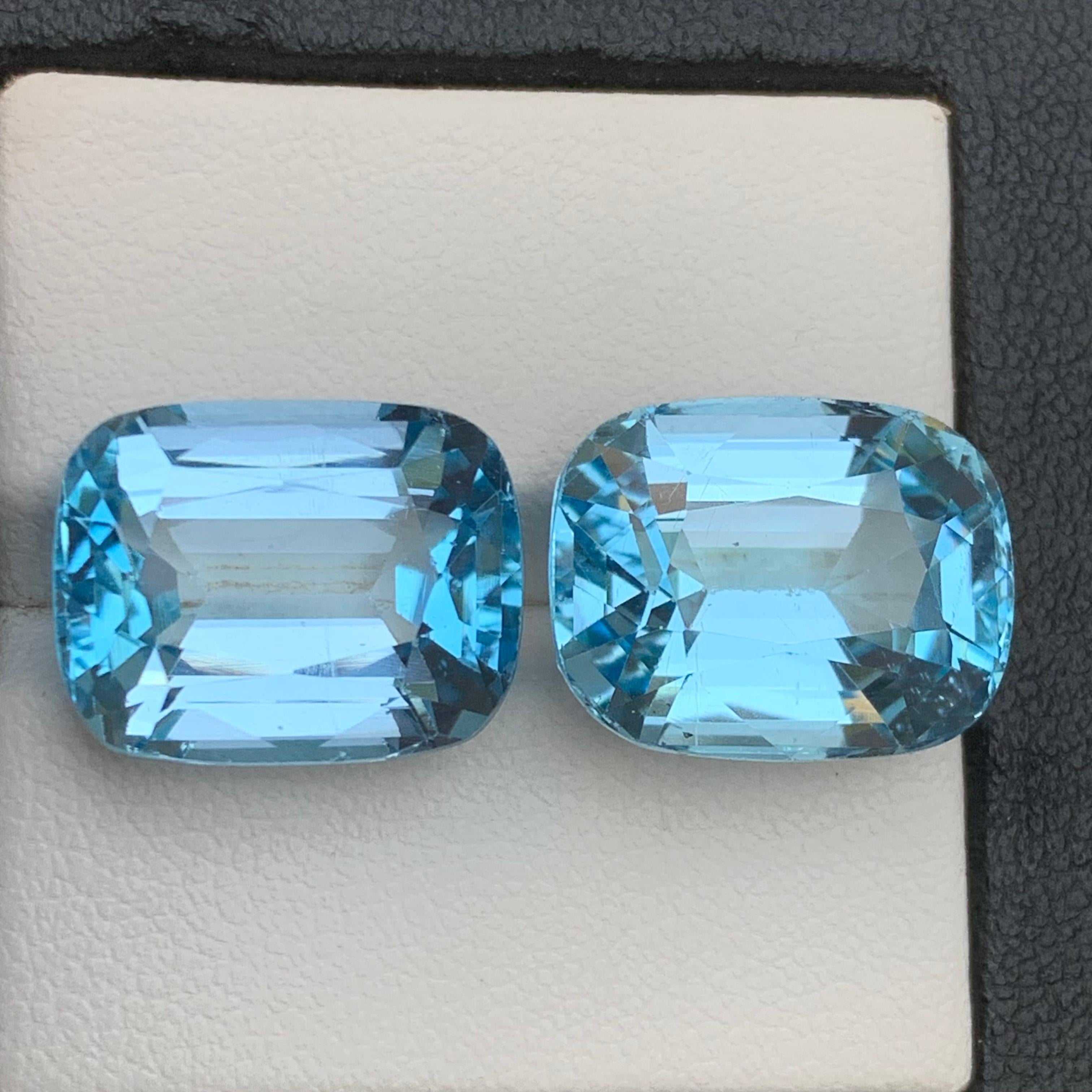 Natürlicher himmelblauer Schweizer Topas 32.68 Ct Cushion Cut Lose Edelsteine für Schmuck im Angebot 6
