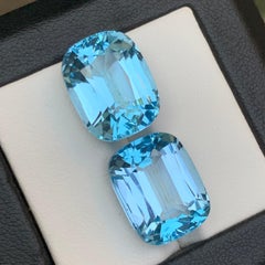 Natural Sky Blue Swiss Topaz 32.68 Ct Cushion Cut Loose Gemstones for Jewelry