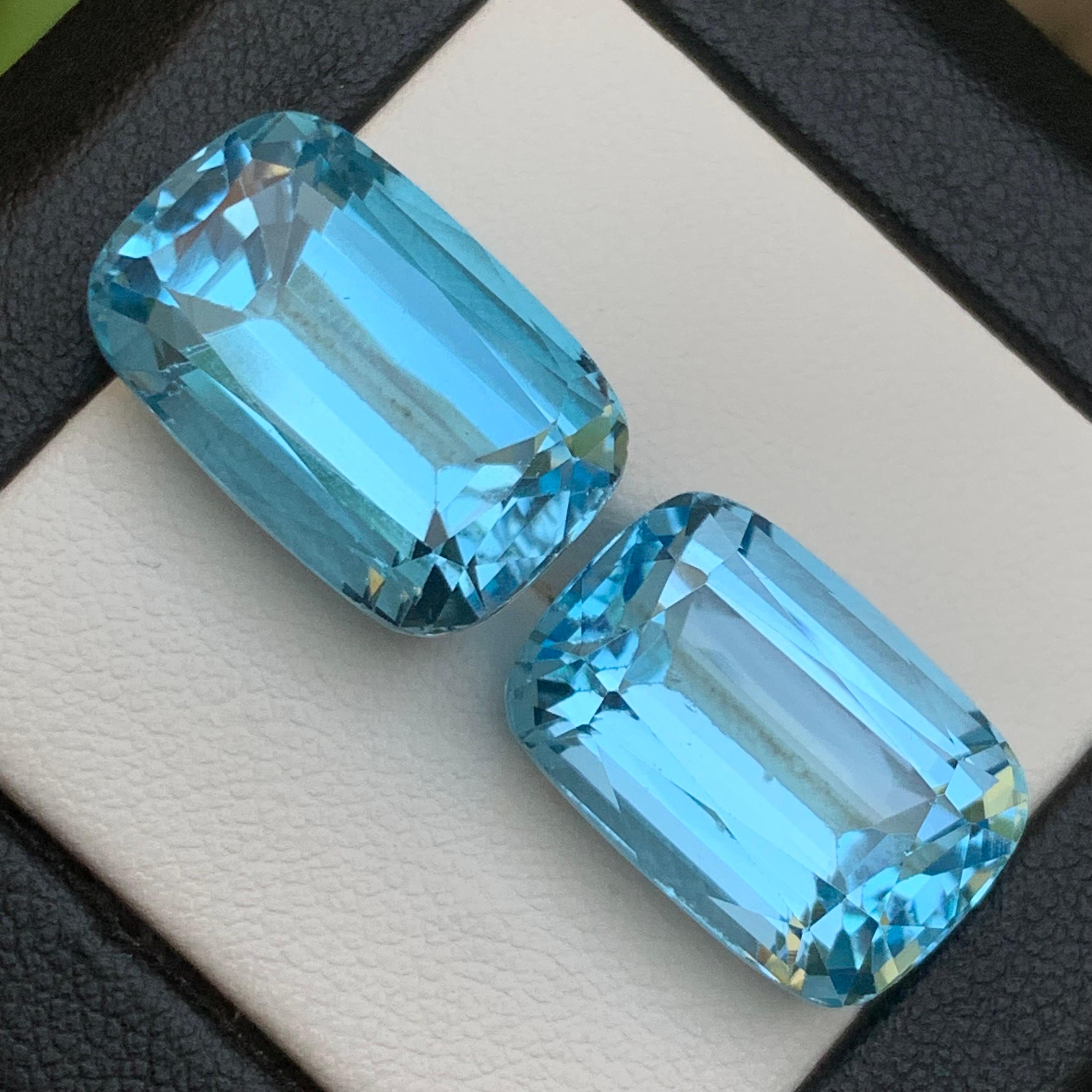 Sky Blue Natural Swiss Topaz Lose Edelsteine Set für Ohrringe, Halskette Anhänger, Armband oder jede andere Schmuck-Fassung-Kissenschliff aus Brasilien!!!

💎 EDELSTEINTYP: Schweizer Blautopas
⚖️ GEWICHT: 37,73 Karat
🪚 FORM & SCHNITT: