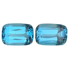 Topazio svizzero azzurro naturale 37,73 carati, taglio a cuscino, gemme sciolte per gioielli