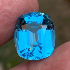 Natural Sky Blue Swiss Topaz Cushion Cut 31.50 Carat Loose Gemstone for Pendant