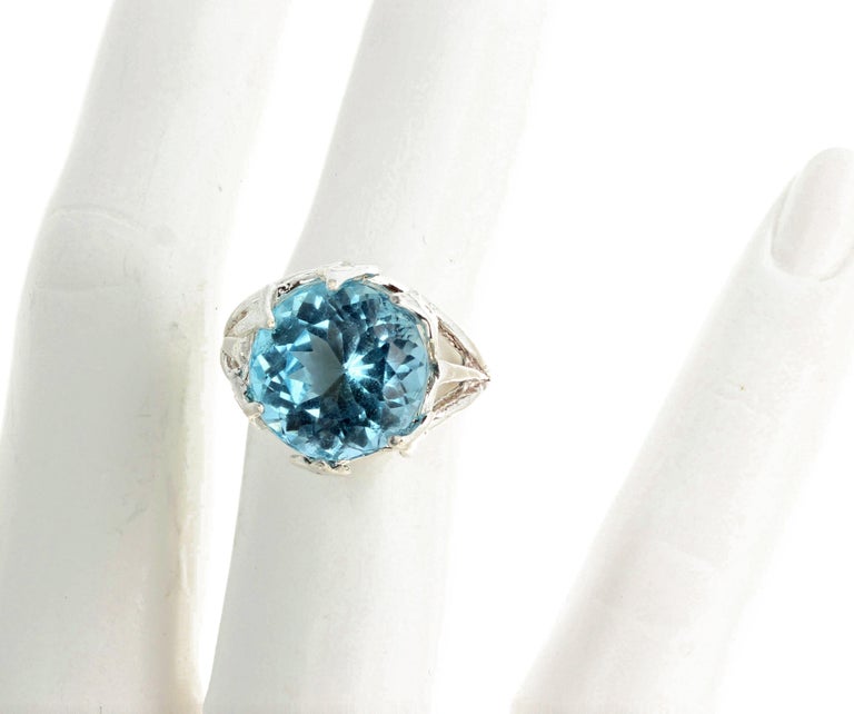 Gemjunky Razzle Dazzle Natural 10 Cts Sky Blue Topaz Sterling Silver