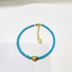 Bracciale in turchese Nature Sleeping Beauty in argento 925 - 3,5 mm, 16 cm