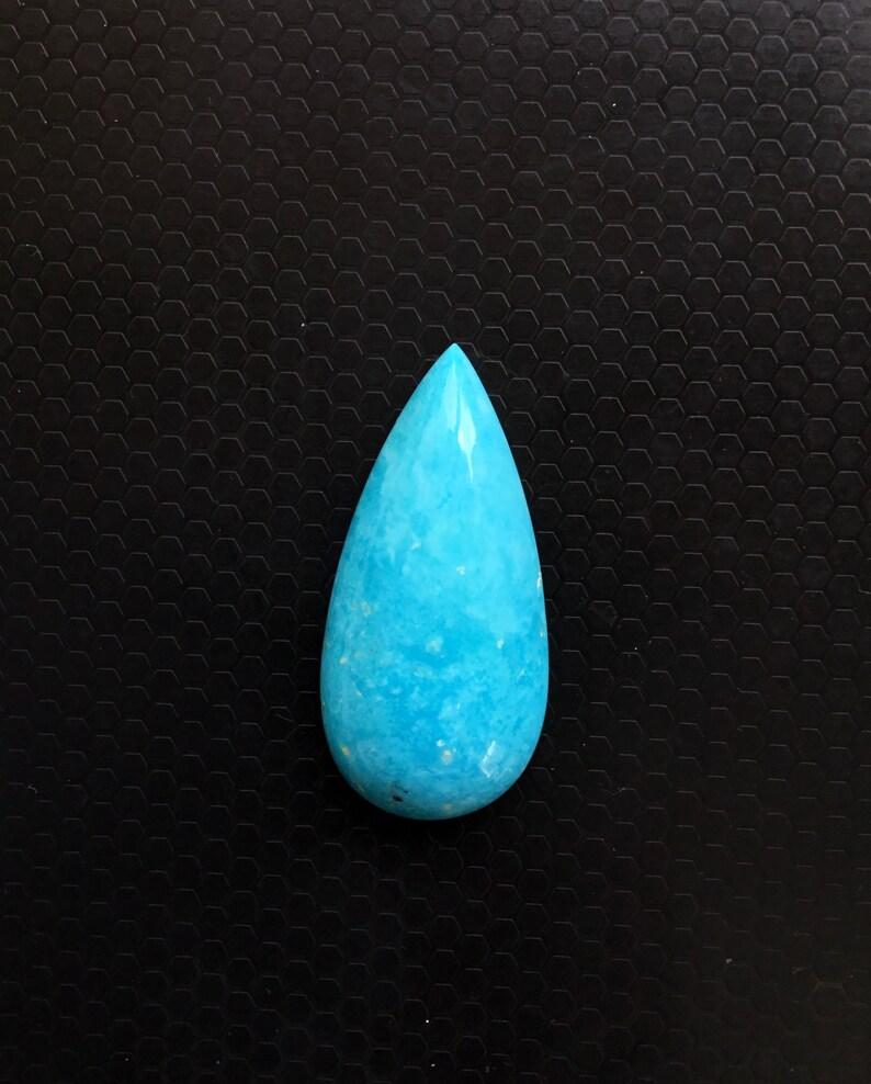 Name: Turquoise Gemstone
Size: 48x23 MM
Weight: 73.00 Carats
Colour: Blue.
Shape: Pear Cabochon
Birthstone: December
Association: Jupiter.
Energy: Rid Of Evil and Negative Power.
Astrology Sign: Sagittarius

About Turquoise Stone:
It considered as