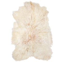 Used Natural Soft and Cozy Sheepskin Rug