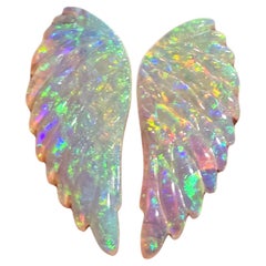 Used Natural solid 4.92 Ct Gem Crystal Angel Wings Opal mined by Sue Cooper