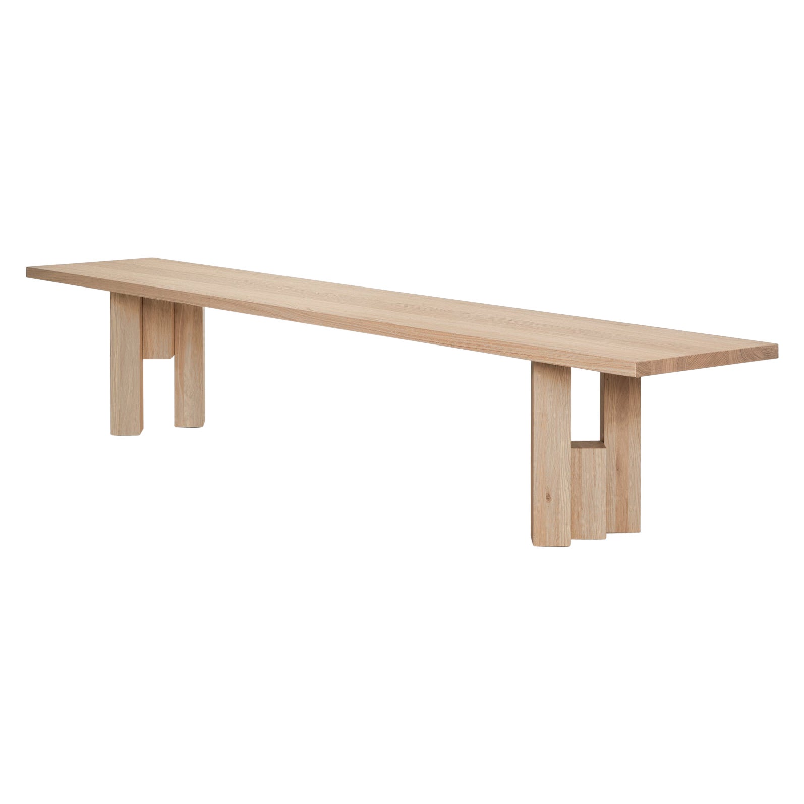 Natural Solid Light Oak Bench - Fenestra by Mokko