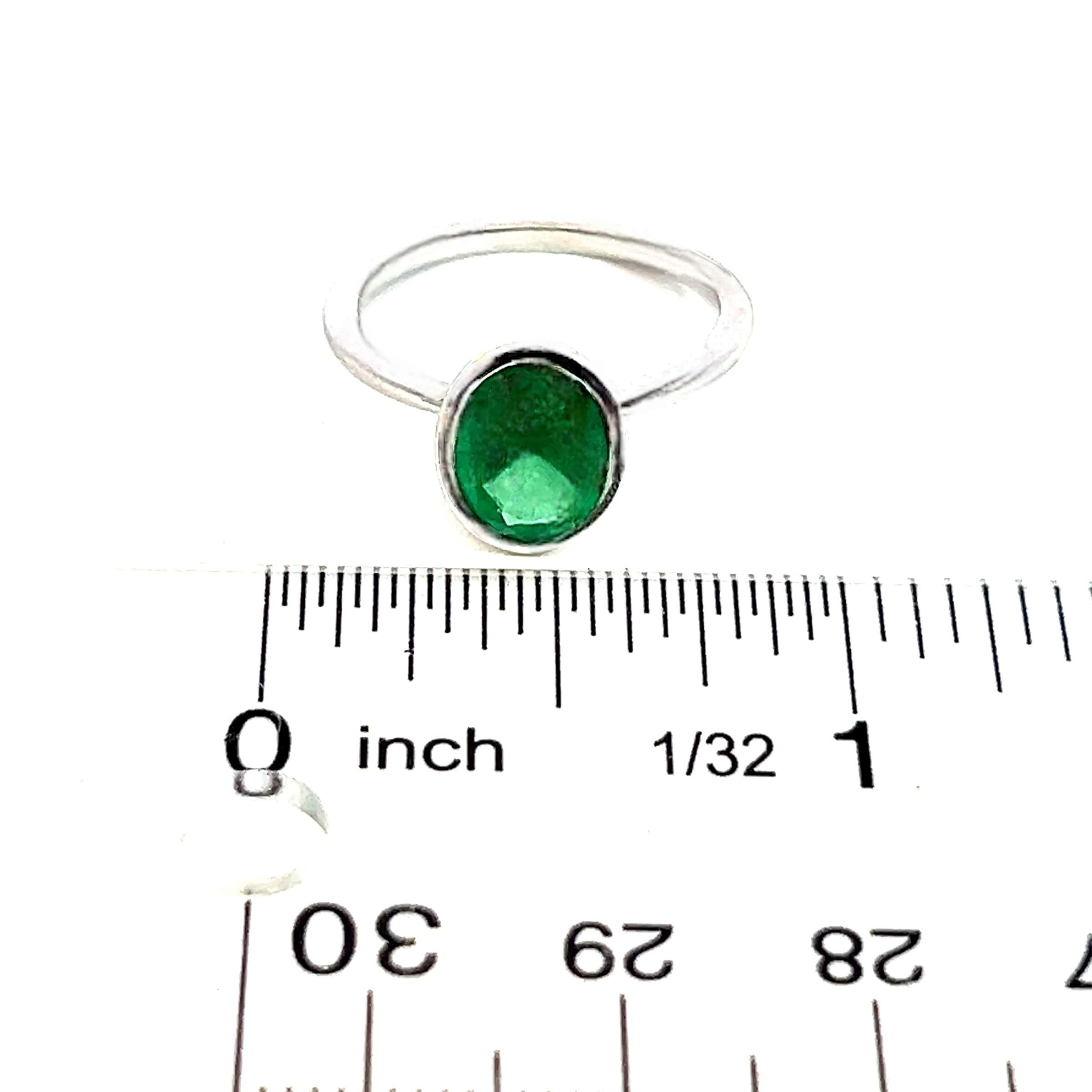 Natürlicher Solitär Smaragd Ring Größe 6,5 14k Weißgold 2,5 Karat zertifiziert im Angebot 8