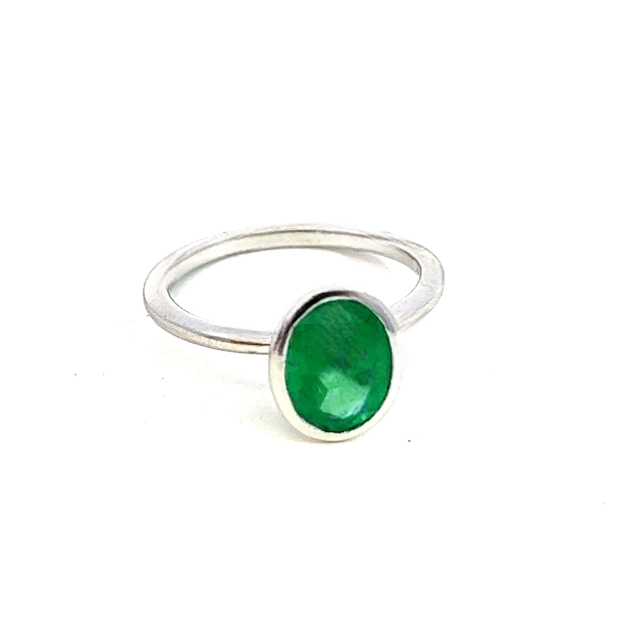 Natürlicher Solitär Smaragd Ring Größe 6,5 14k Weißgold 2,5 Karat zertifiziert im Angebot 4