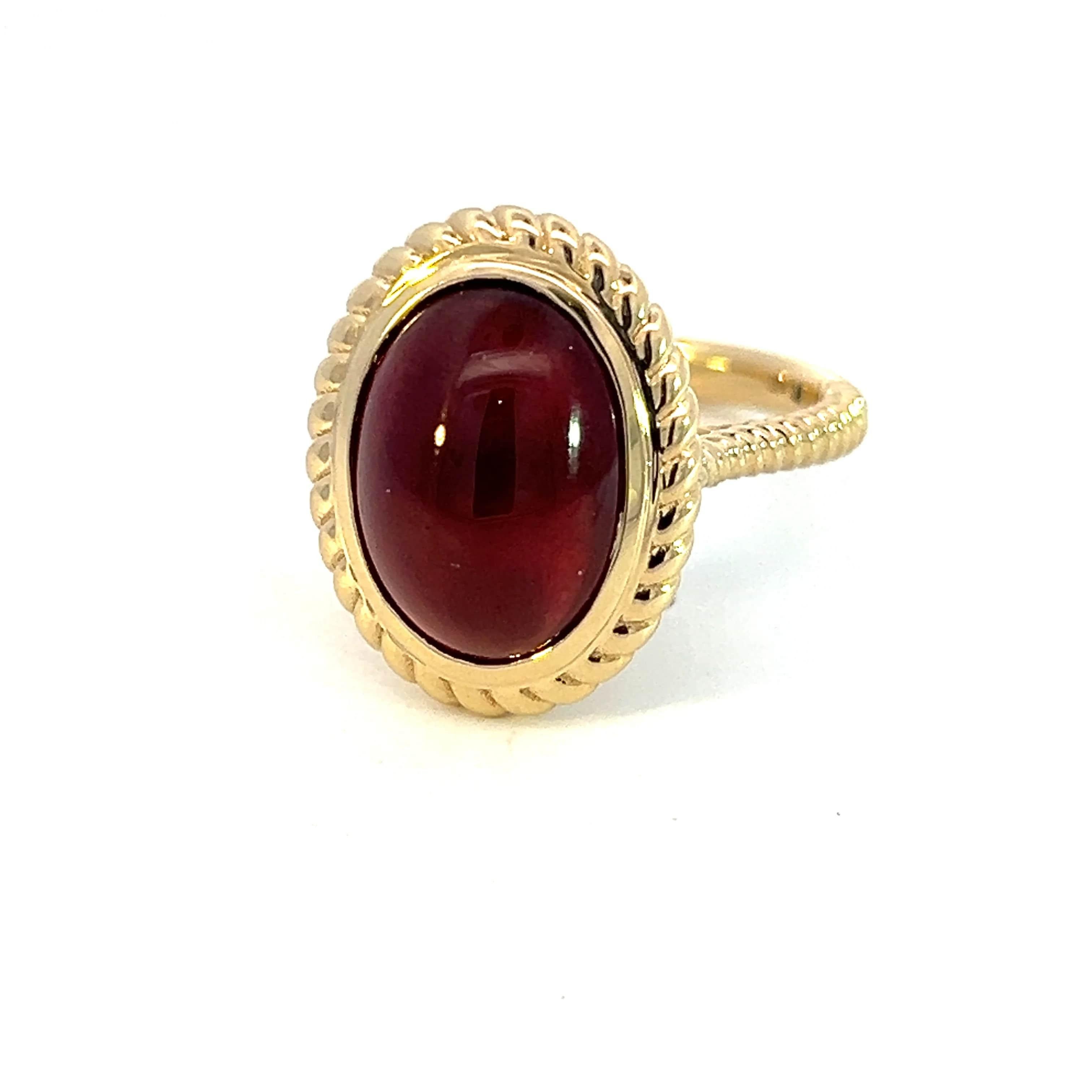 Natural Solitaire Spessartite Garnet Ring 6.5 14k Y Gold 8.08 Cts Certified For Sale 5