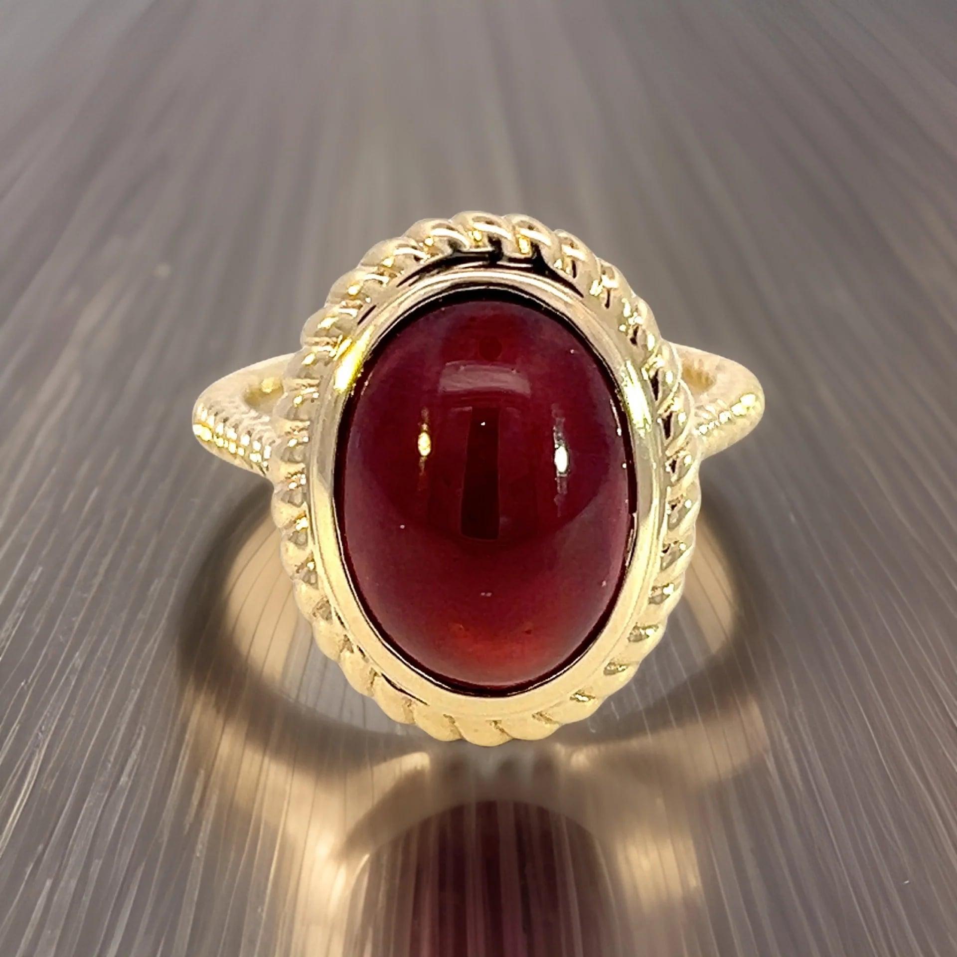 Natural Solitaire Spessartite Garnet Ring 6.5 14k Y Gold 8.08 Cts Certified For Sale 7
